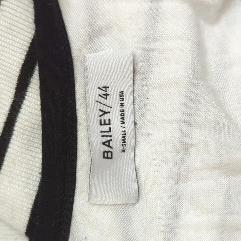 Bailey 44 White Black Striped Ribbed Tiered Tank Mini Dress Size XS - Picture 8 of 9